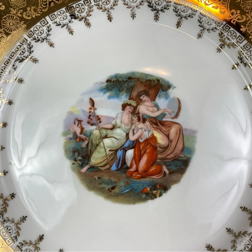 Vintage 1950s Edgewood Fine China 22K Gold Decorative Plate